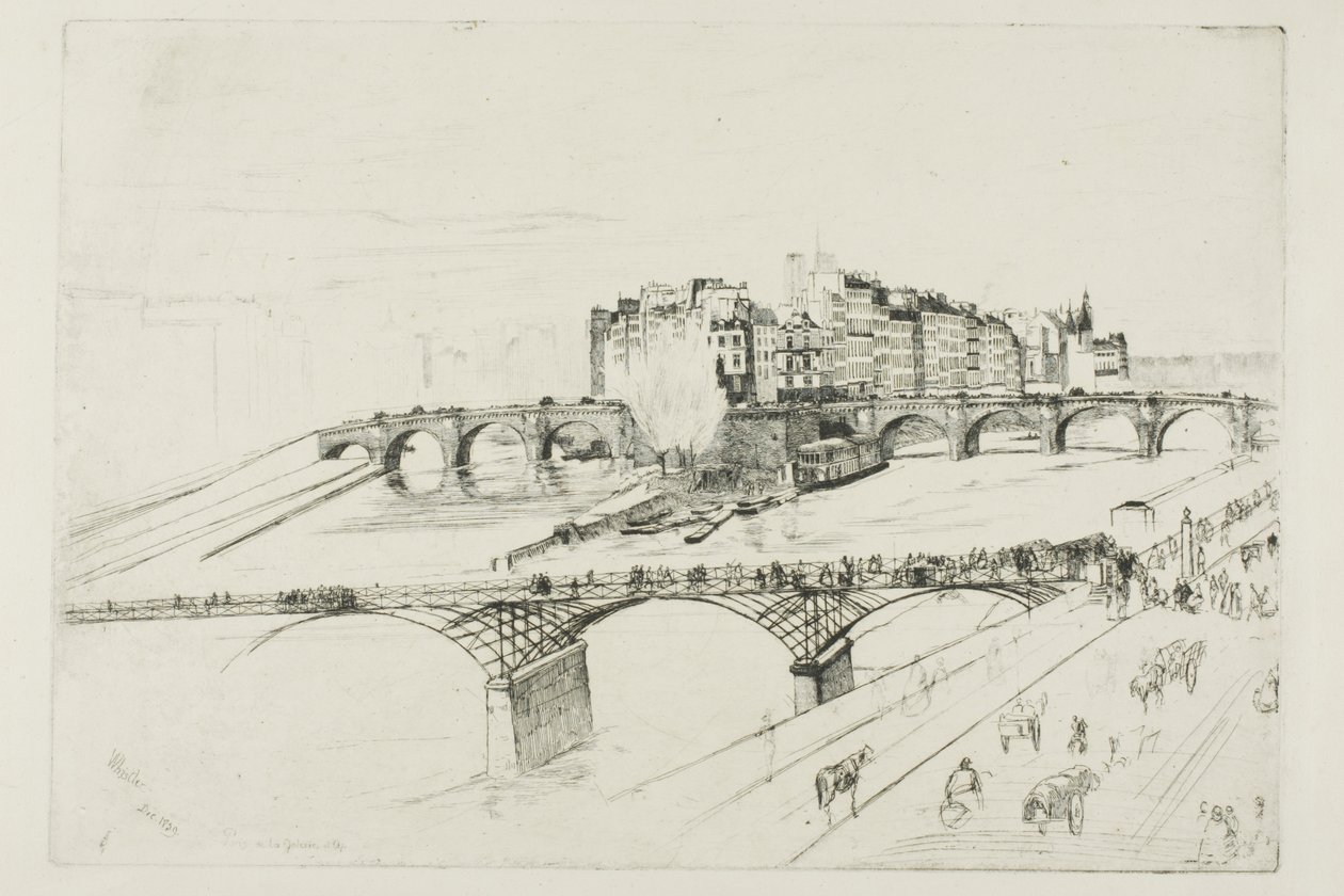 Wyspa Miasta, Paryż autorstwa James McNeill Whistler