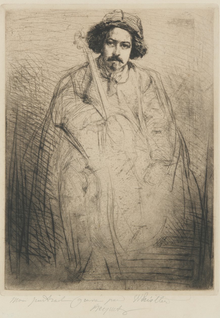 J. Becquet, Rzeźbiarz autorstwa James Abbott McNeill Whistler