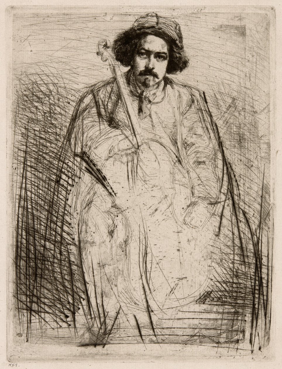 J. Becquet, Rzeźbiarz autorstwa James Abbott McNeill Whistler
