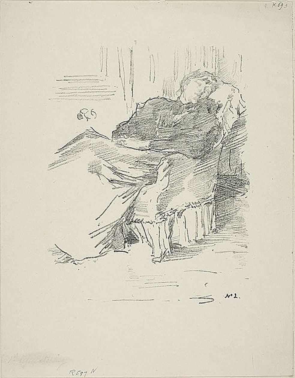 Piękna śpiąca dama autorstwa James Abbott McNeill Whistler