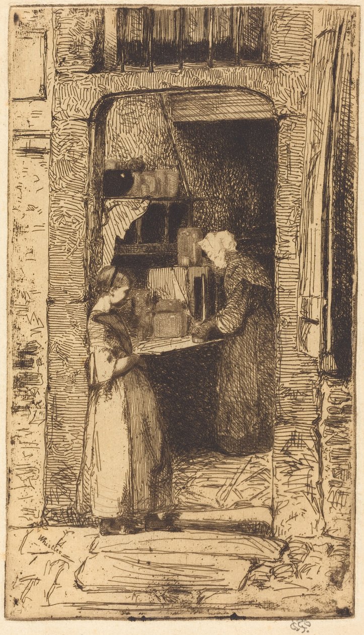 Sprzedawczyni musztardy autorstwa James McNeill Whistler