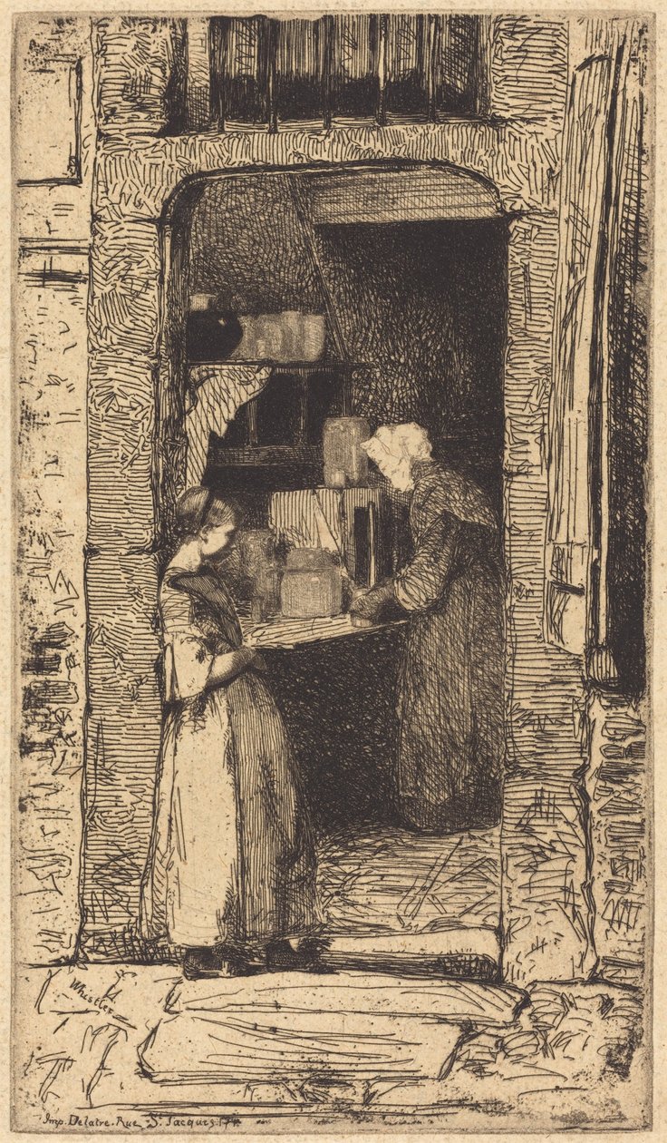 Sprzedawczyni musztardy autorstwa James McNeill Whistler