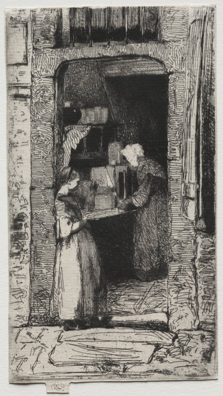 Sprzedawczyni musztard autorstwa James McNeill Whistler