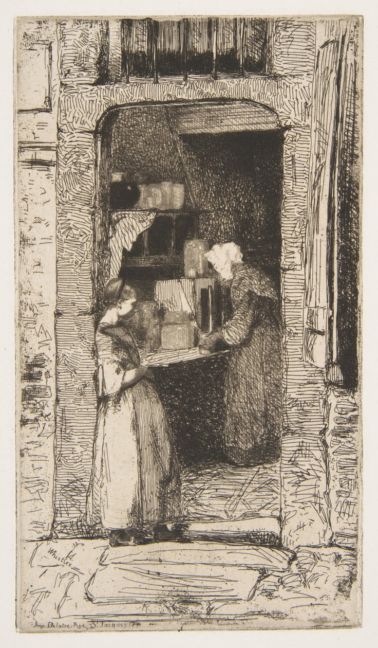 Sprzedawczyni musztardy autorstwa James McNeill Whistler