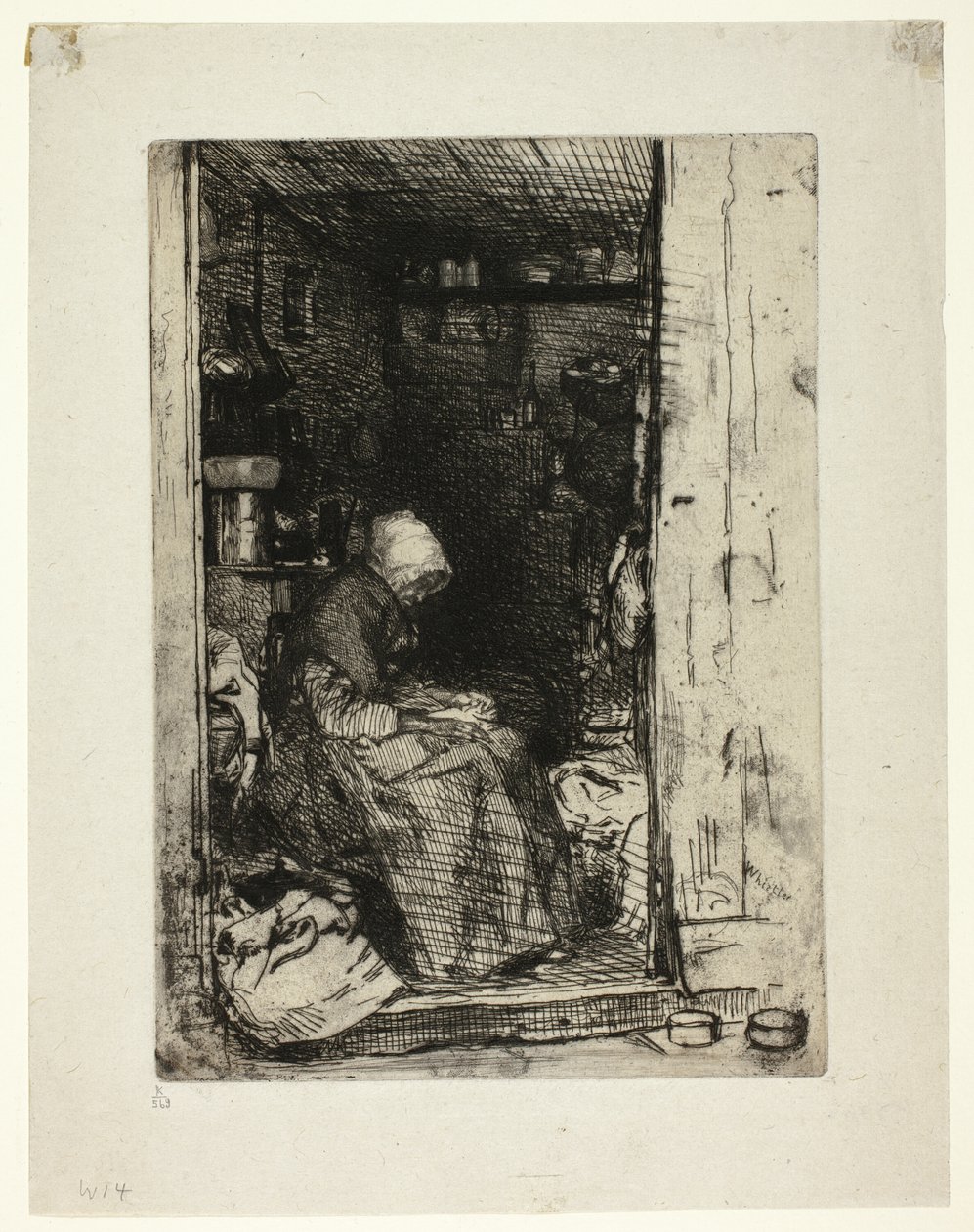 La Vieille aux Loques (Stara kobieta w szmatach) autorstwa James Abbott McNeill Whistler