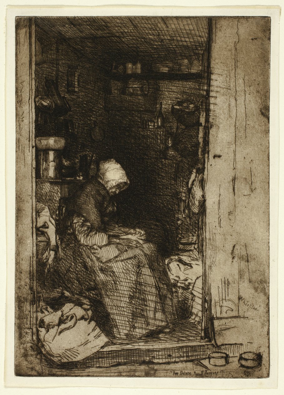 La Vieille aux Loques (Stara kobieta w szmatach) autorstwa James Abbott McNeill Whistler