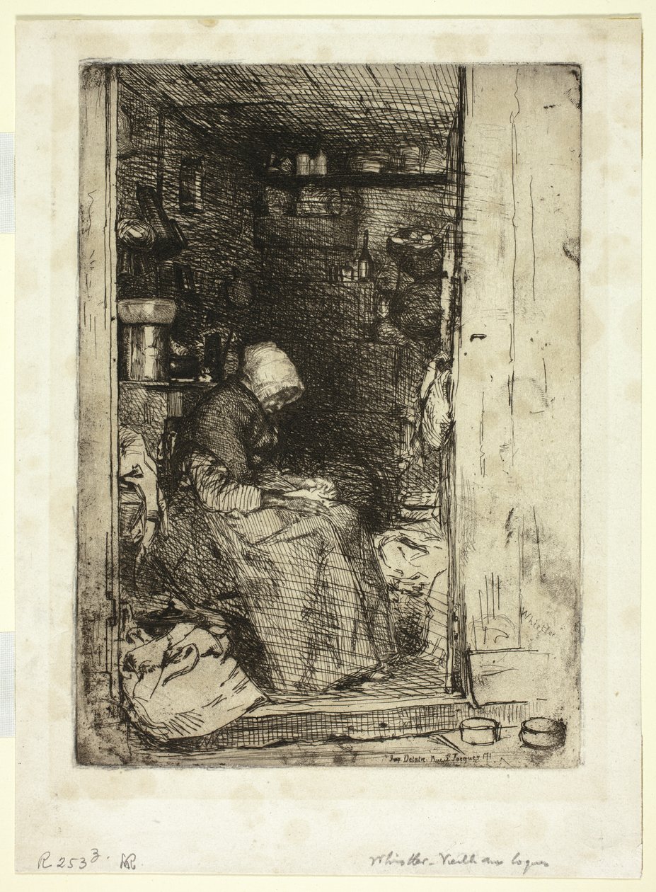 La Vieille aux Loques (Stara kobieta w szmatach) autorstwa James Abbott McNeill Whistler