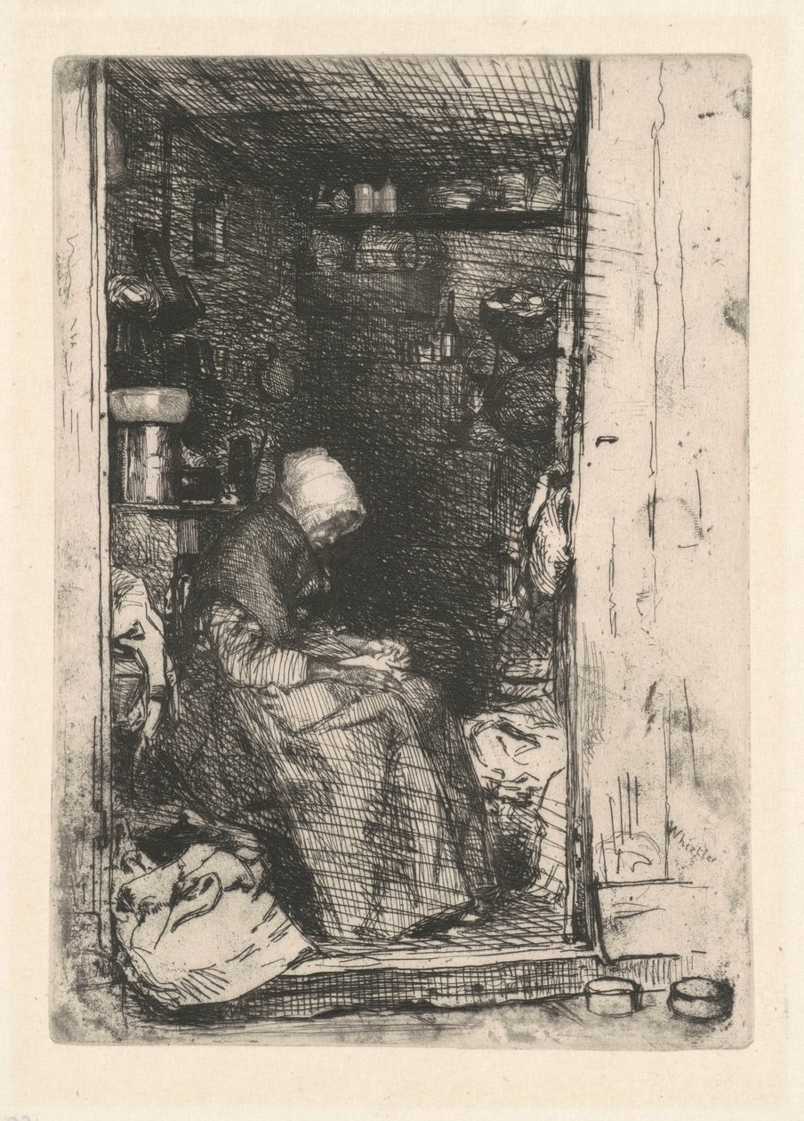 Stara handlarzyni szmatami autorstwa James McNeill Whistler