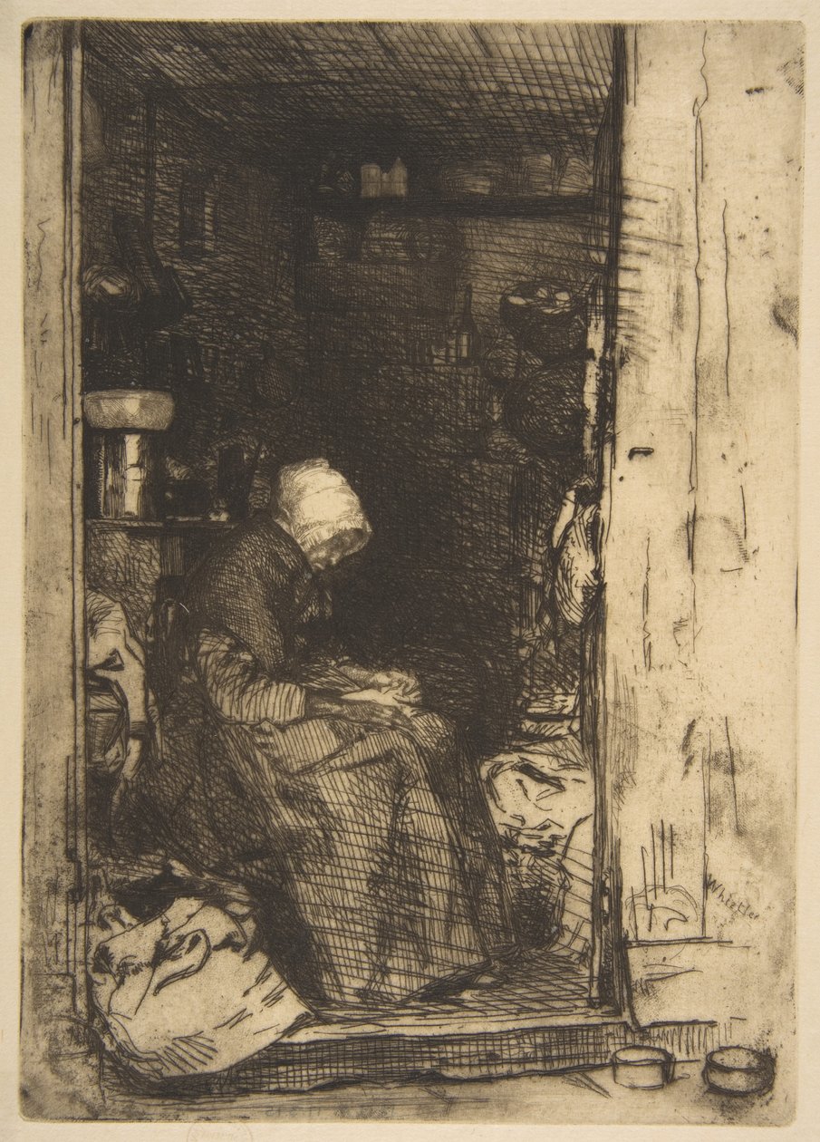 Stara kobieta w łachmanach autorstwa James McNeill Whistler