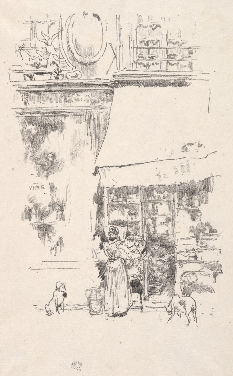 Sklep z owocami przy Rue de Grenelle autorstwa James McNeill Whistler