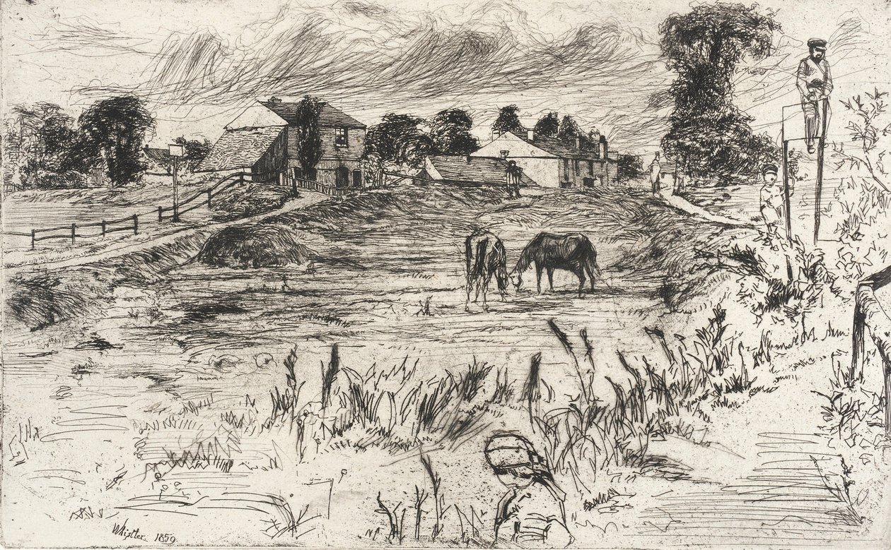 Pejzaż z końmi autorstwa James McNeill Whistler