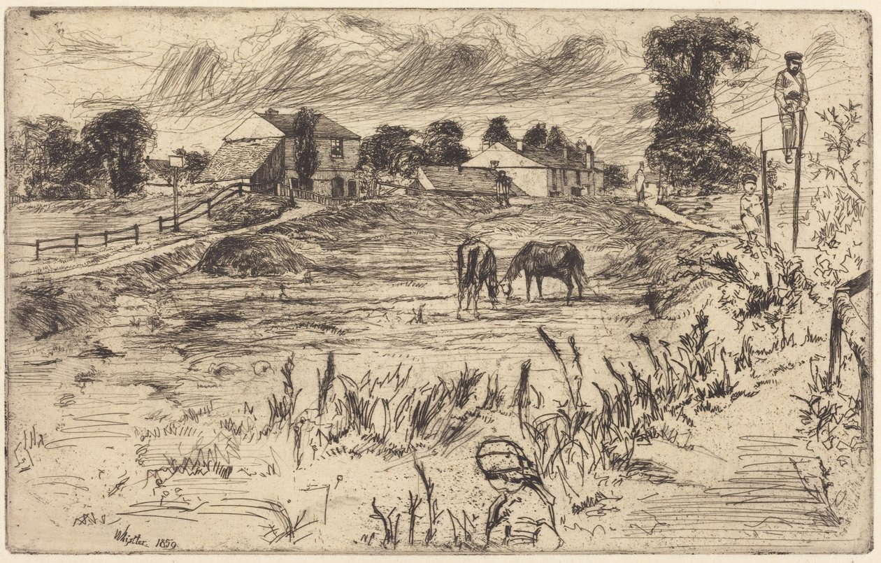 Pejzaż z końmi autorstwa James McNeill Whistler
