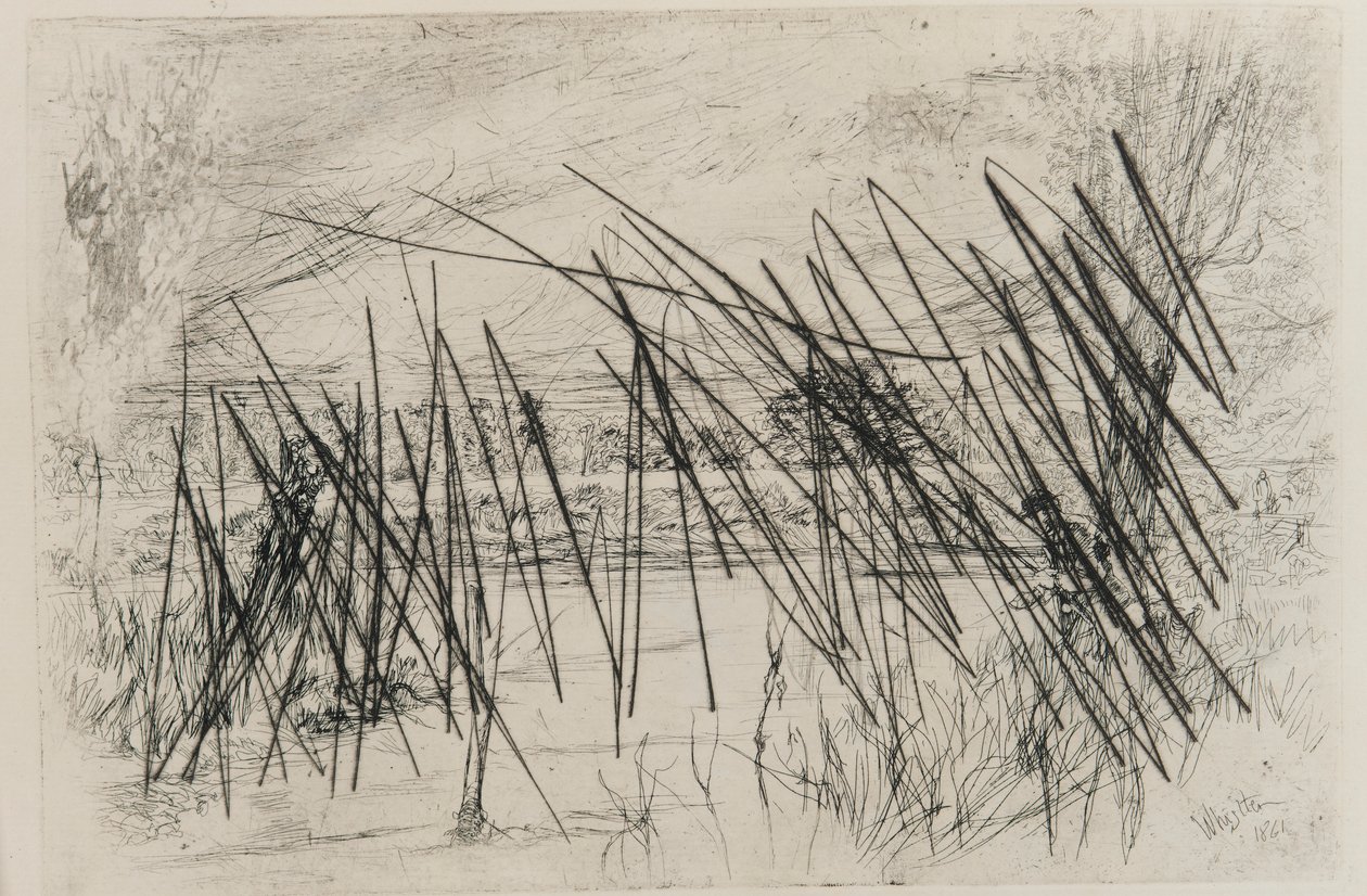 Krajobraz z rybakiem autorstwa James Abbott McNeill Whistler