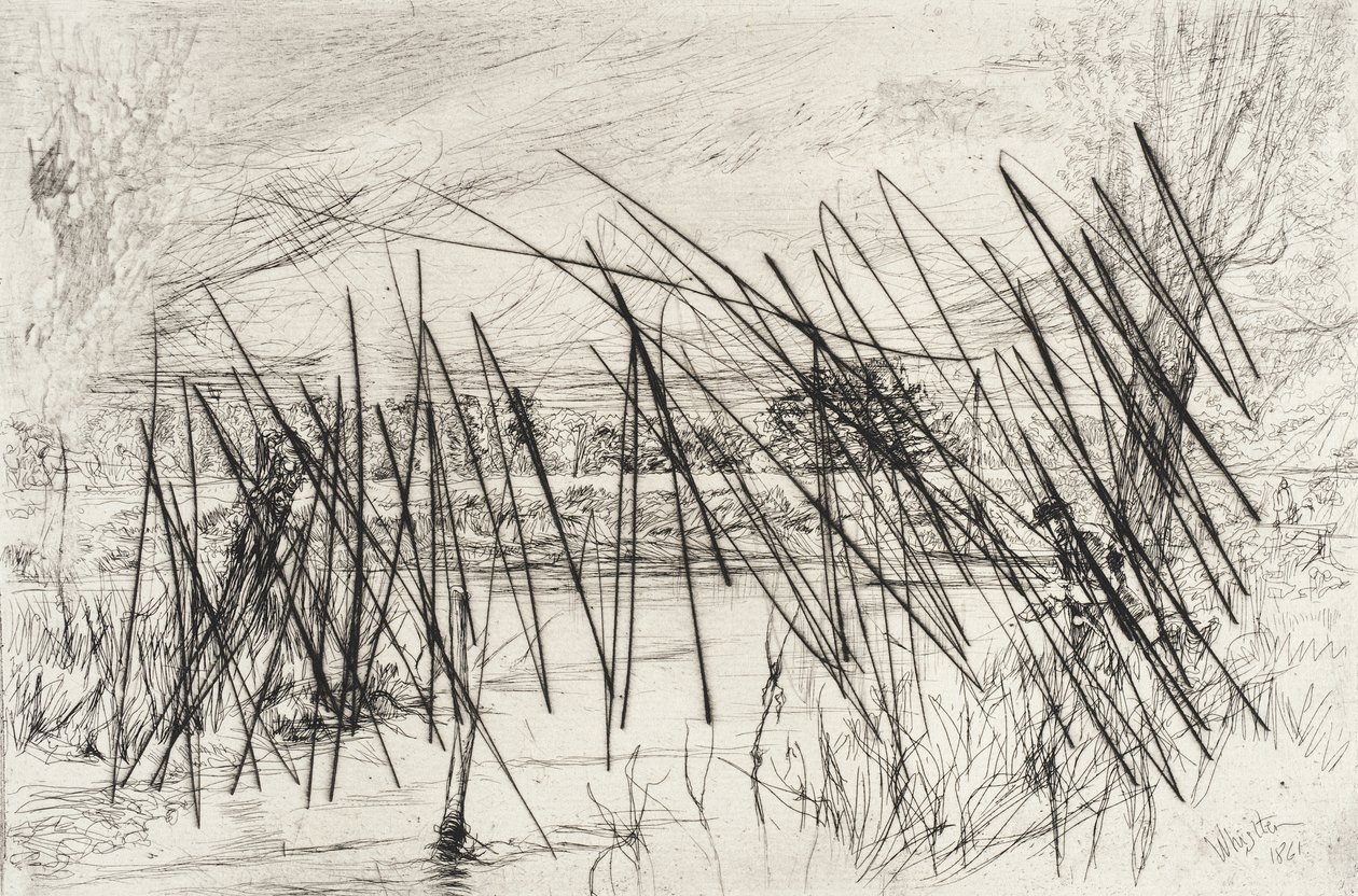 Krajobraz z rybakiem autorstwa James McNeill Whistler