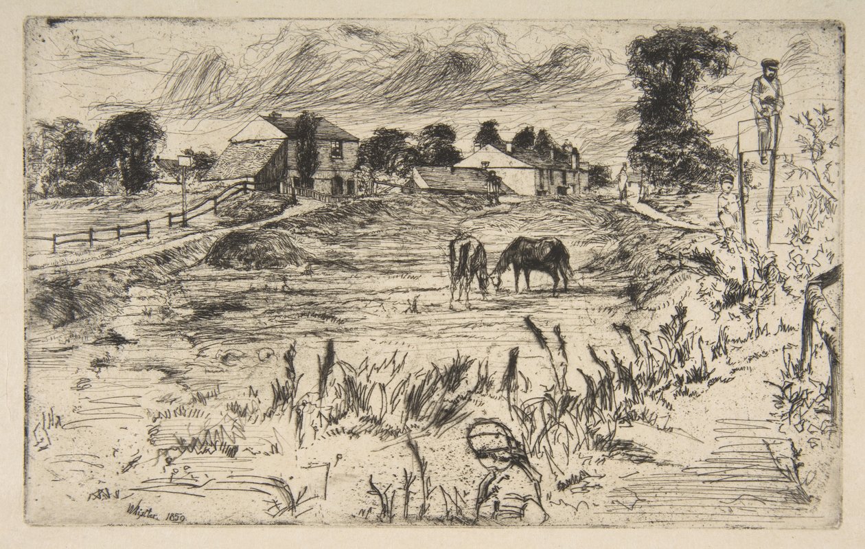 Pejzaż z koniem (Pejzaż z końmi) autorstwa James McNeill Whistler