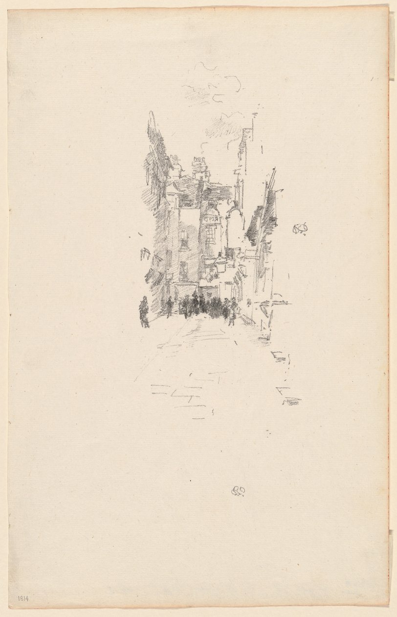 Mały Dziedziniec, Targi Sukien autorstwa James Abbott McNeill Whistler