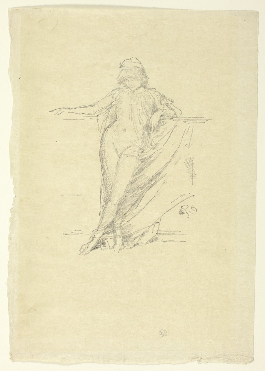Mała Drapowana Postać, Pochylona autorstwa James Abbott McNeill Whistler