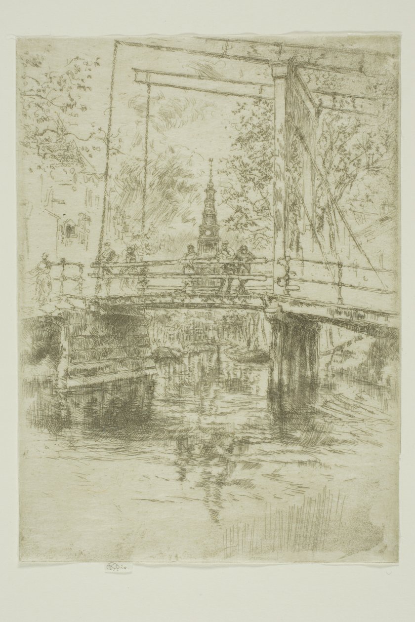 Mały Most Zwodzony, Amsterdam autorstwa James Abbott McNeill Whistler