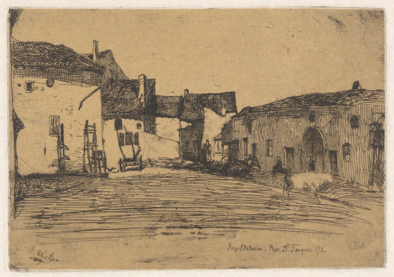 Liverdun, z zestawu francuskiego (Douze Eaux-Fortes d autorstwa James Abbott McNeill Whistler