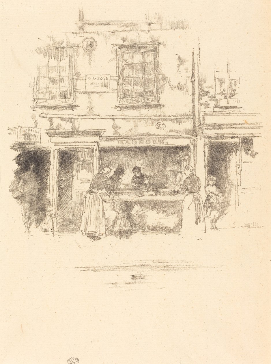 Sklep rybny Maundera, Chelsea autorstwa James Abbott McNeill Whistler