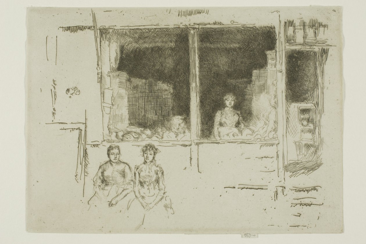 Sklep z melonami, Hounsditch autorstwa James Abbott McNeill Whistler