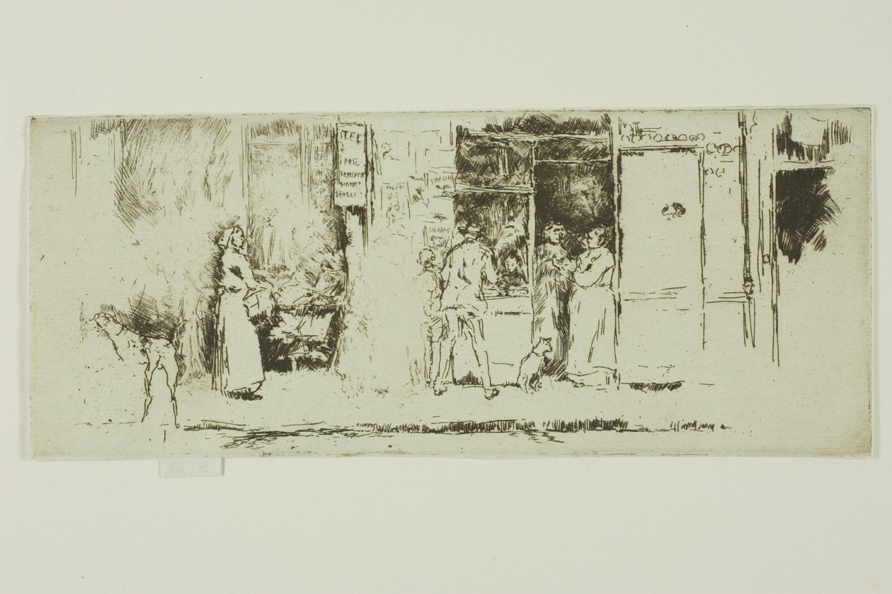 Stoisko z gazetami, Rue de Seine autorstwa James Abbott McNeill Whistler