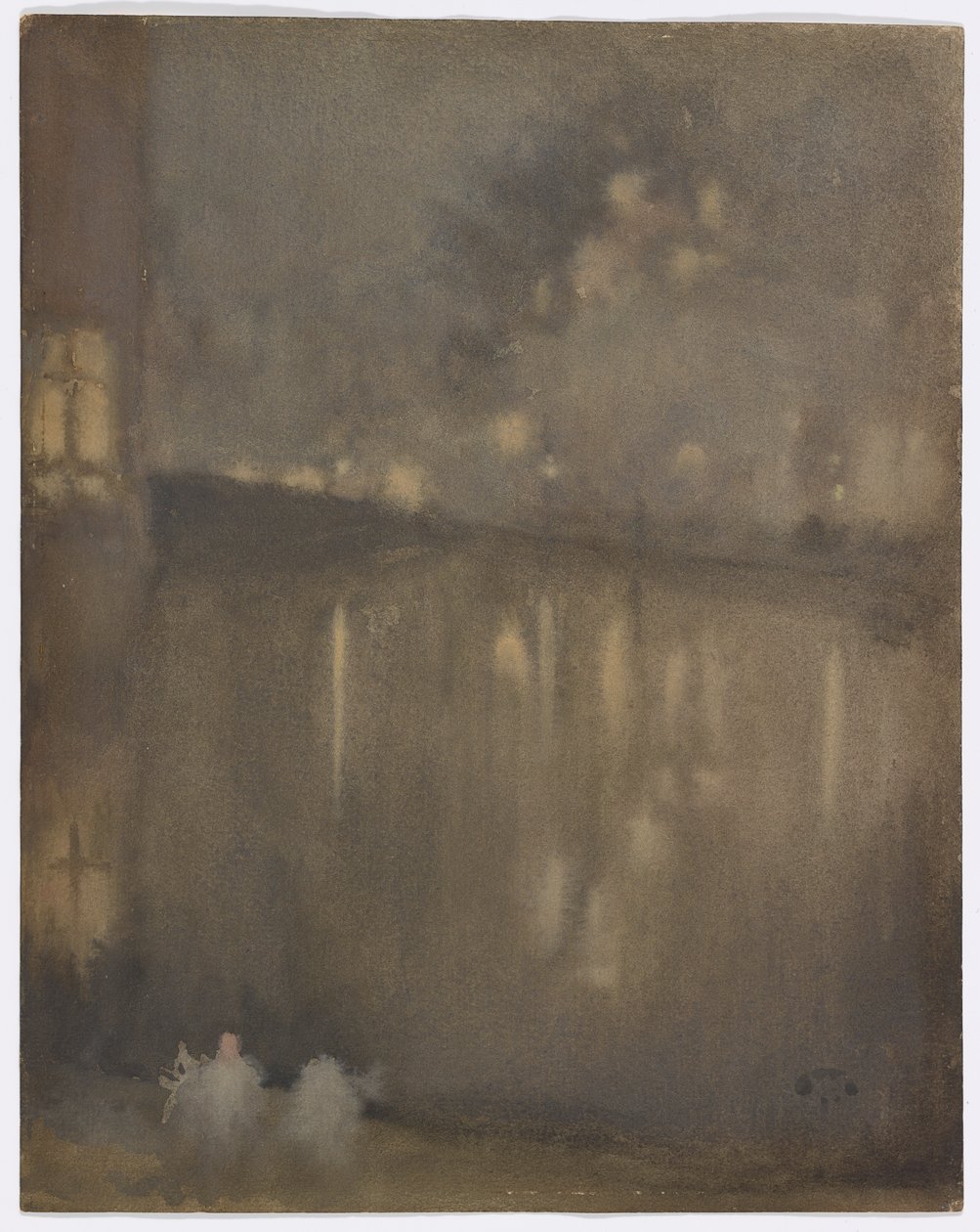 Nokturn: Szary i Złoty – Kanał, Holandia autorstwa James Abbott McNeill Whistler