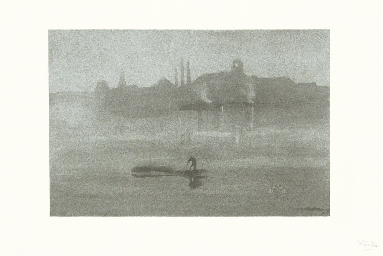 Nocturne: Rzeka w Battersea autorstwa James Abbott McNeill Whistler