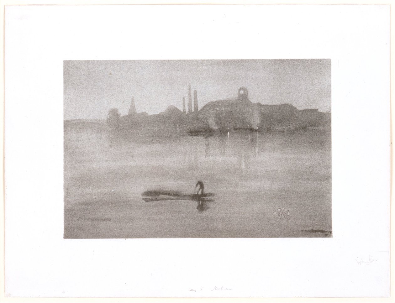 Nokturn: rzeka w Battersea autorstwa James McNeill Whistler