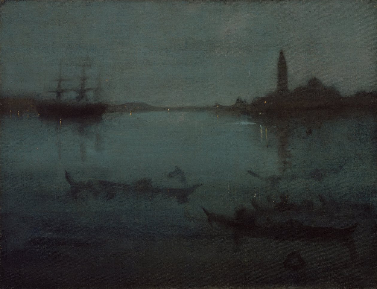 Nokturn w błękicie i srebrze: laguna, Wenecja autorstwa James McNeill Whistler