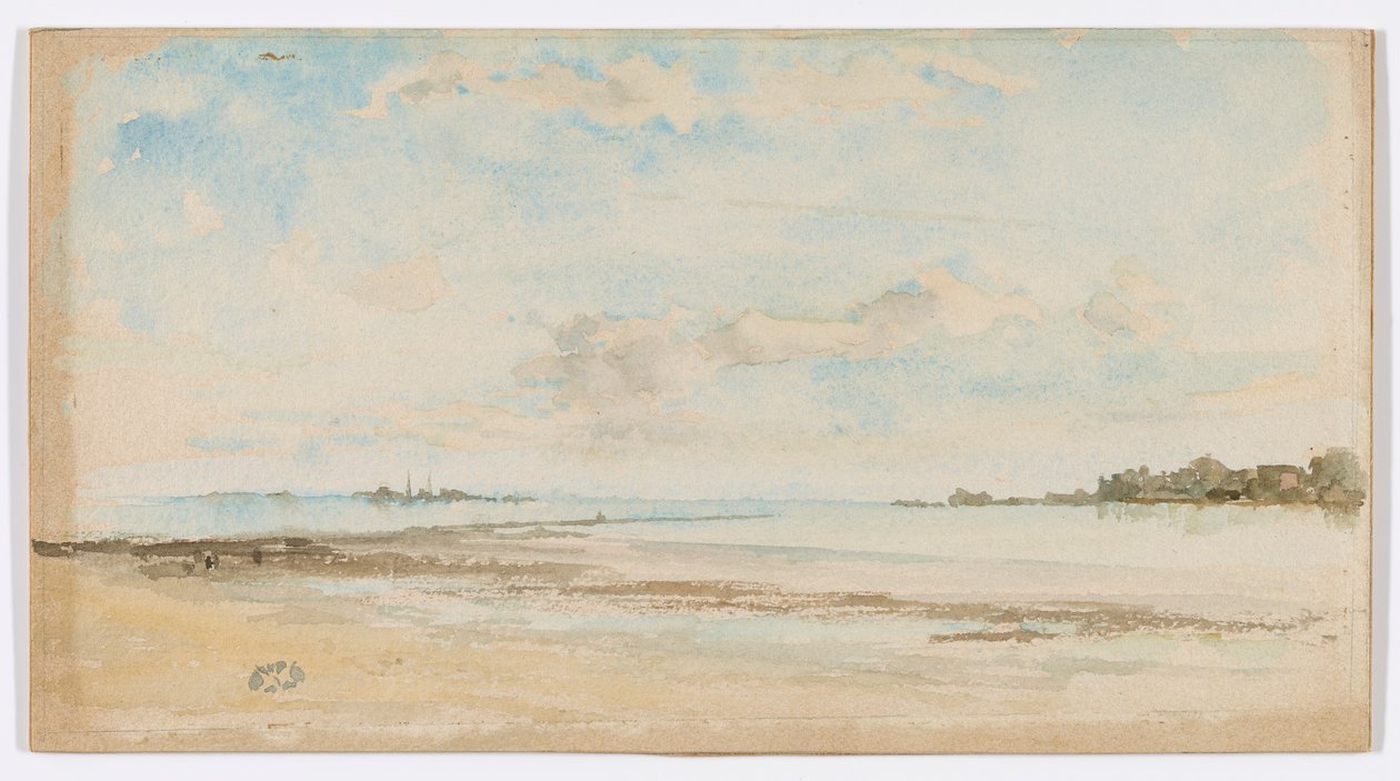 Uwaga w kolorze niebieskim i opalowym-Jersey autorstwa James Abbott McNeill Whistler