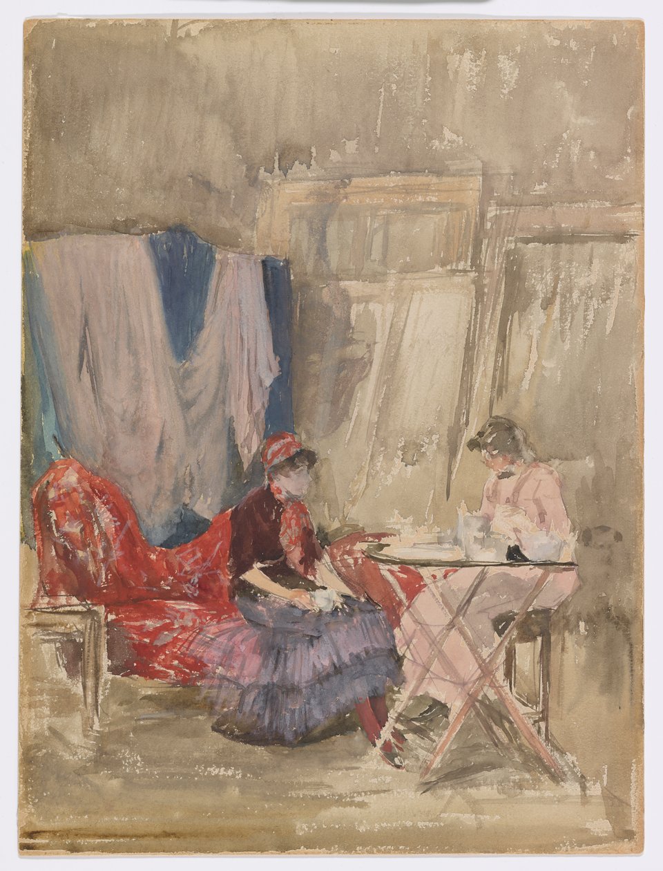 Notatka w kolorze różowym i fioletowym – Studio autorstwa James Abbott McNeill Whistler