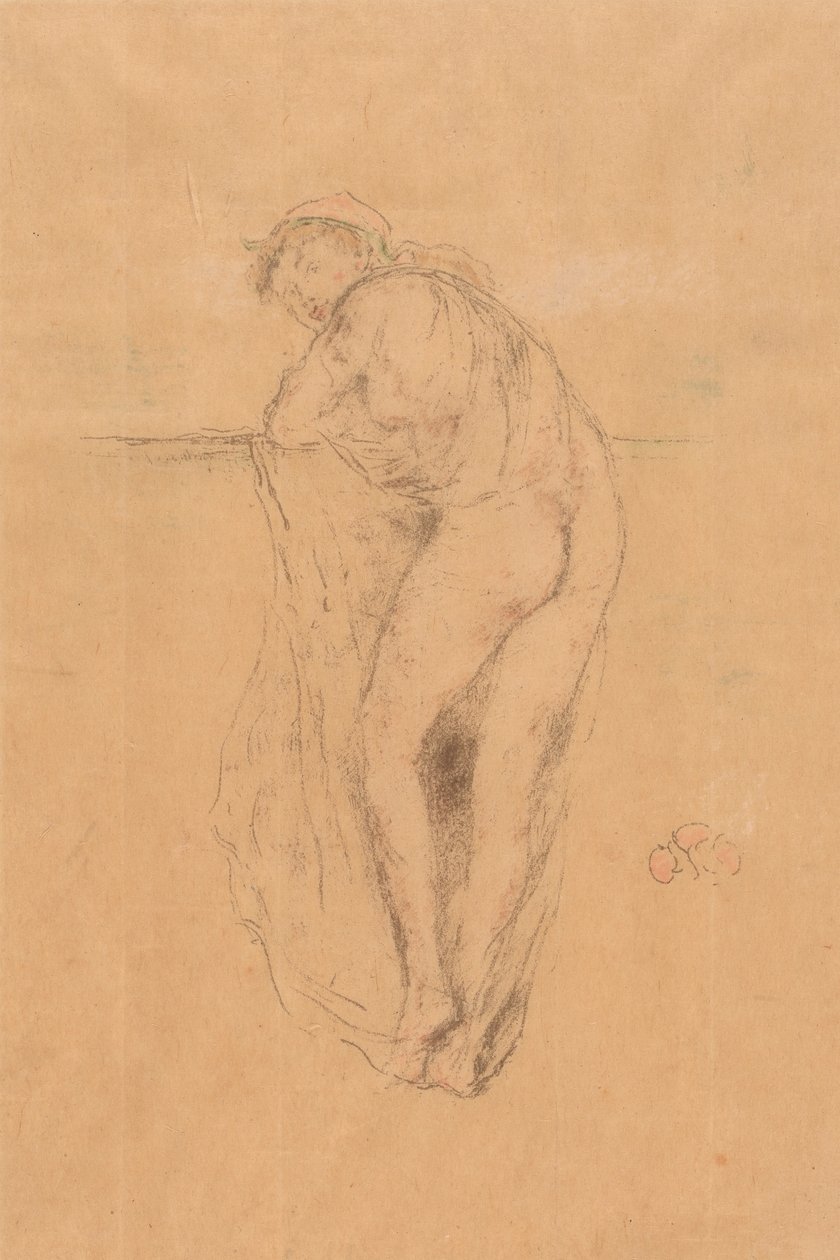 Naga modelka, widok z tyłu autorstwa James Abbott McNeill Whistler