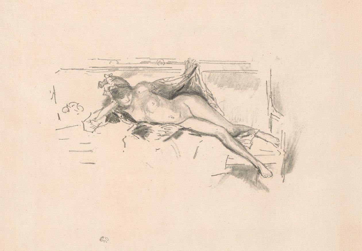 Naga modelka, leżąca autorstwa James Abbott McNeill Whistler