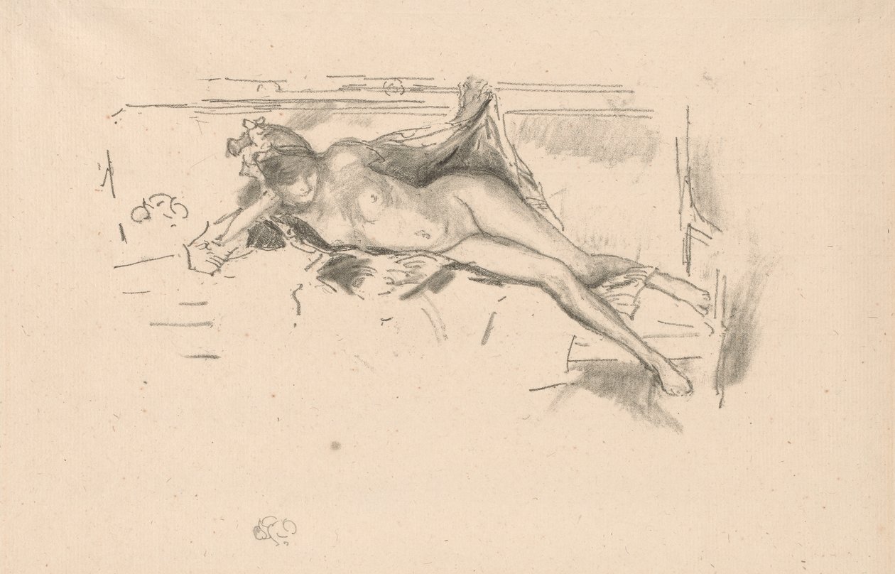 Naga modelka, leżąca autorstwa James Abbott McNeill Whistler