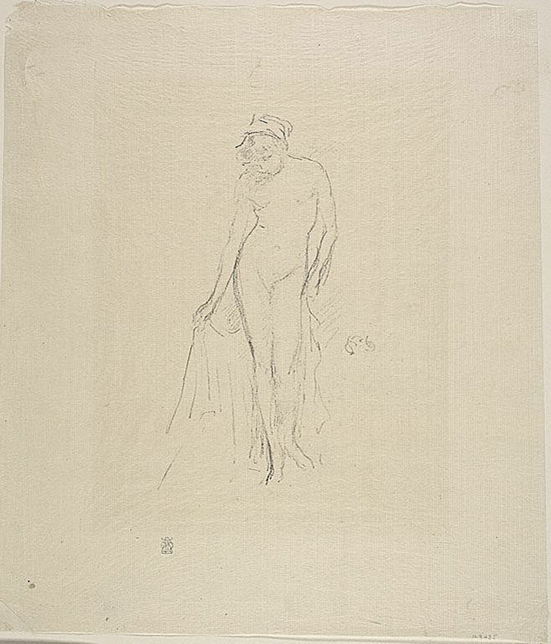 Naga modelka, stojąca autorstwa James Abbott McNeill Whistler