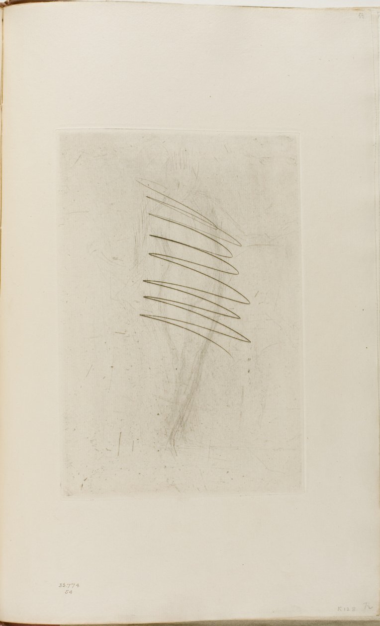 Naga kobieta stojąca, ręka na biodrze autorstwa James Abbott McNeill Whistler