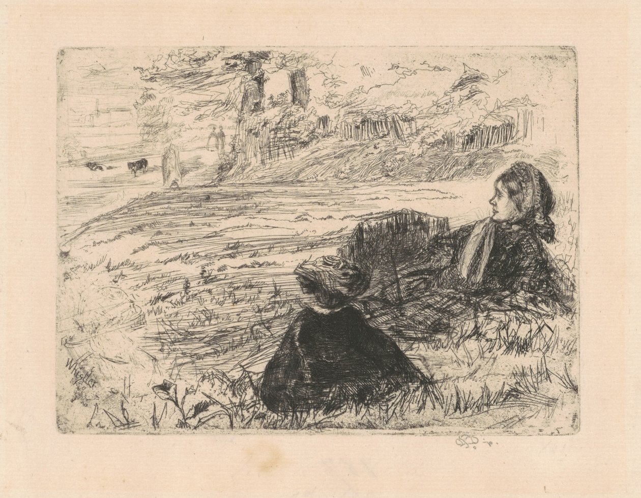 Pielęgniarka i dziecko autorstwa James Abbott McNeill Whistler