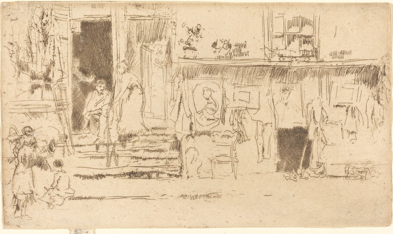 Sklep ze starą odzieżą, nr II autorstwa James Abbott McNeill Whistler