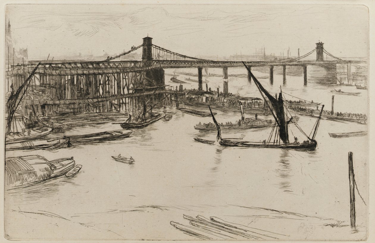 Stary most Hungerford autorstwa James Abbott McNeill Whistler