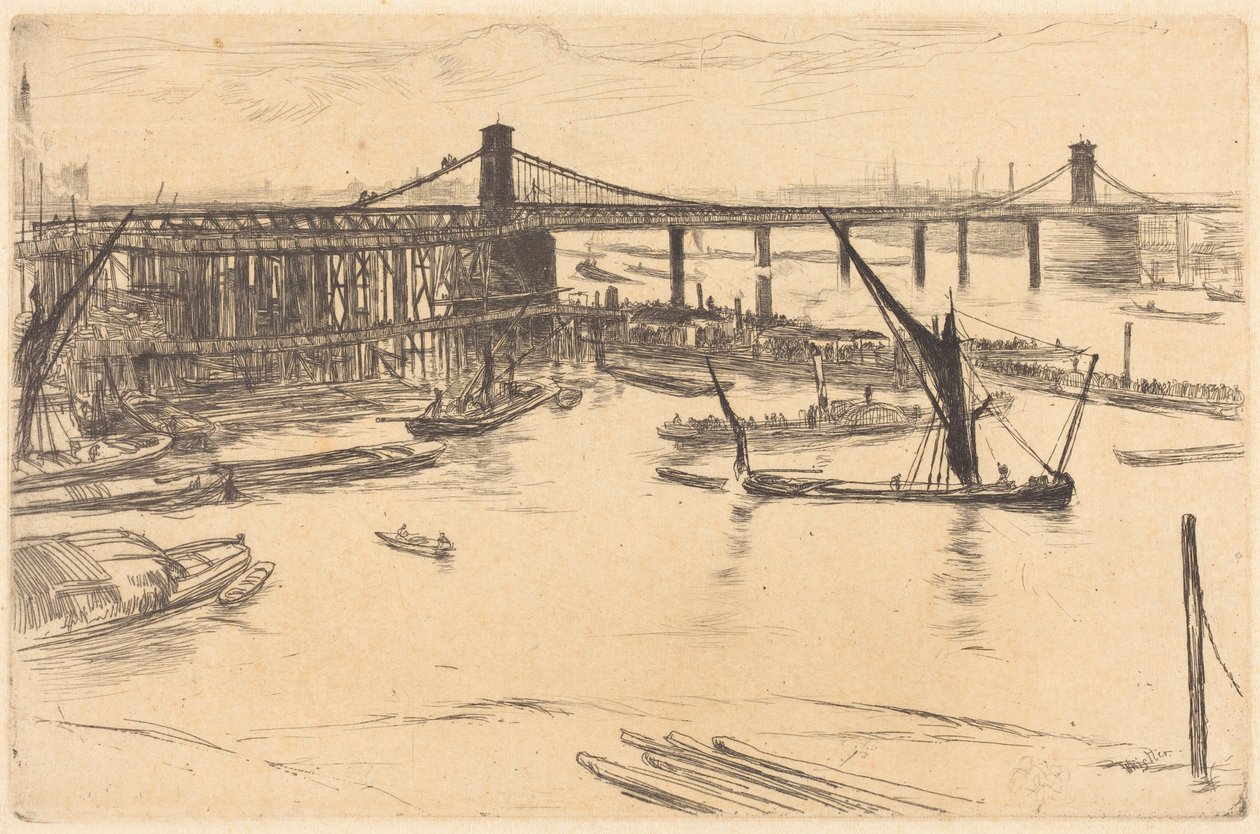 Stary most Hungerford autorstwa James McNeill Whistler