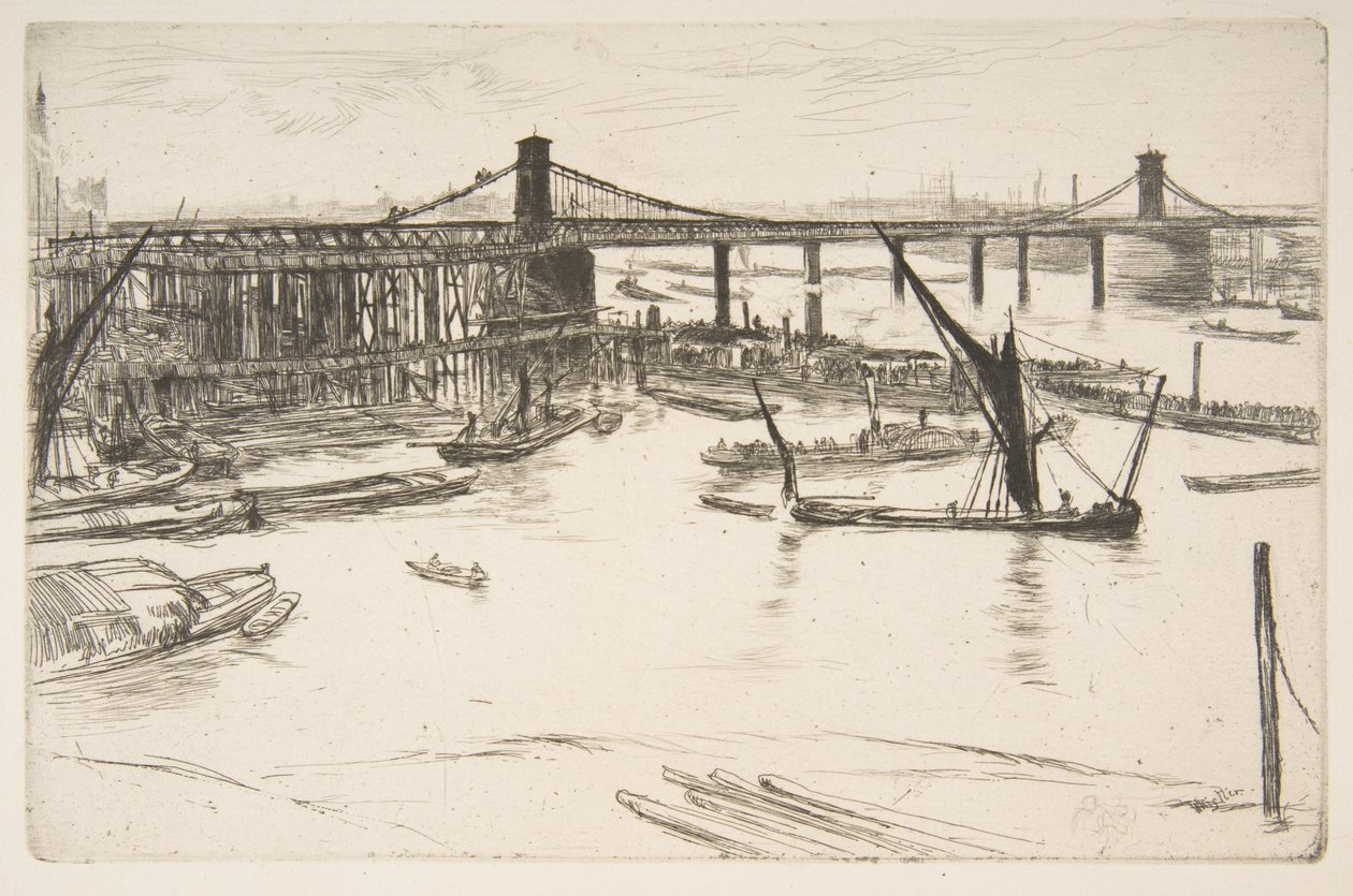 Stary most Hungerford autorstwa James McNeill Whistler