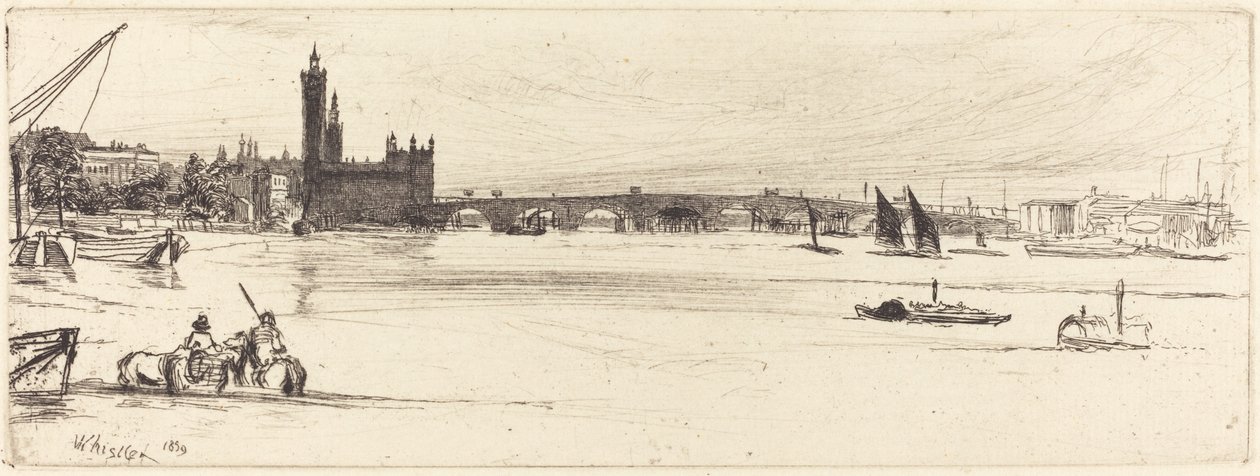 Stary Most Westminsterski autorstwa James Abbott McNeill Whistler