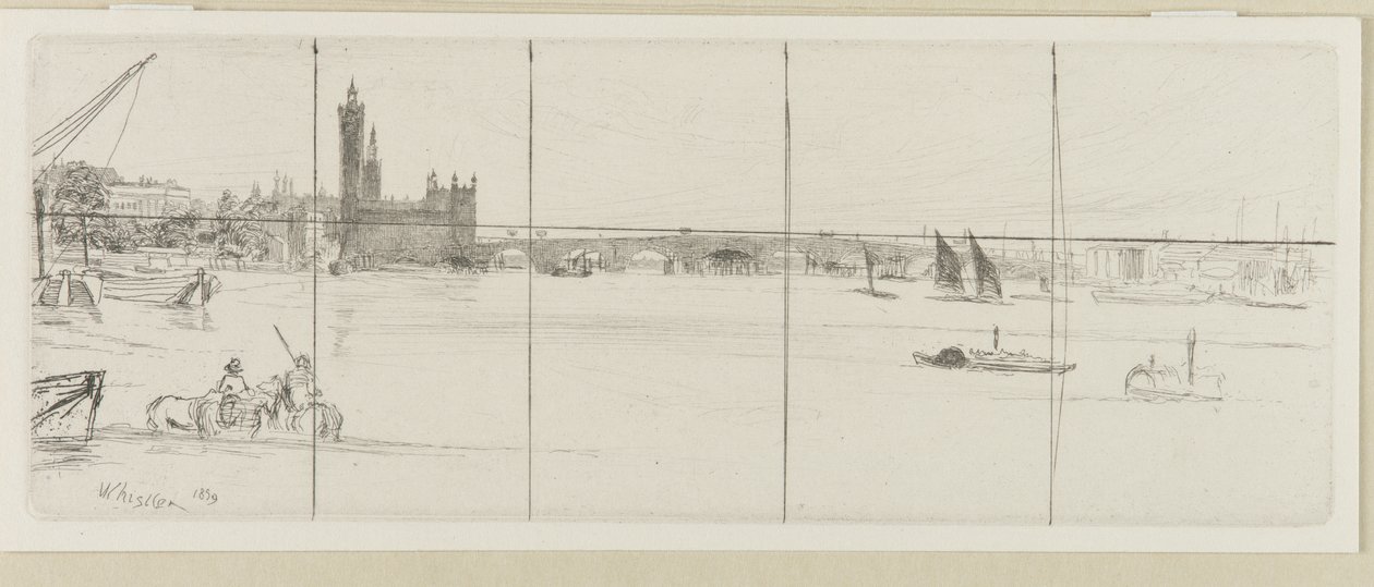 Stary Most Westminsterski autorstwa James Abbott McNeill Whistler
