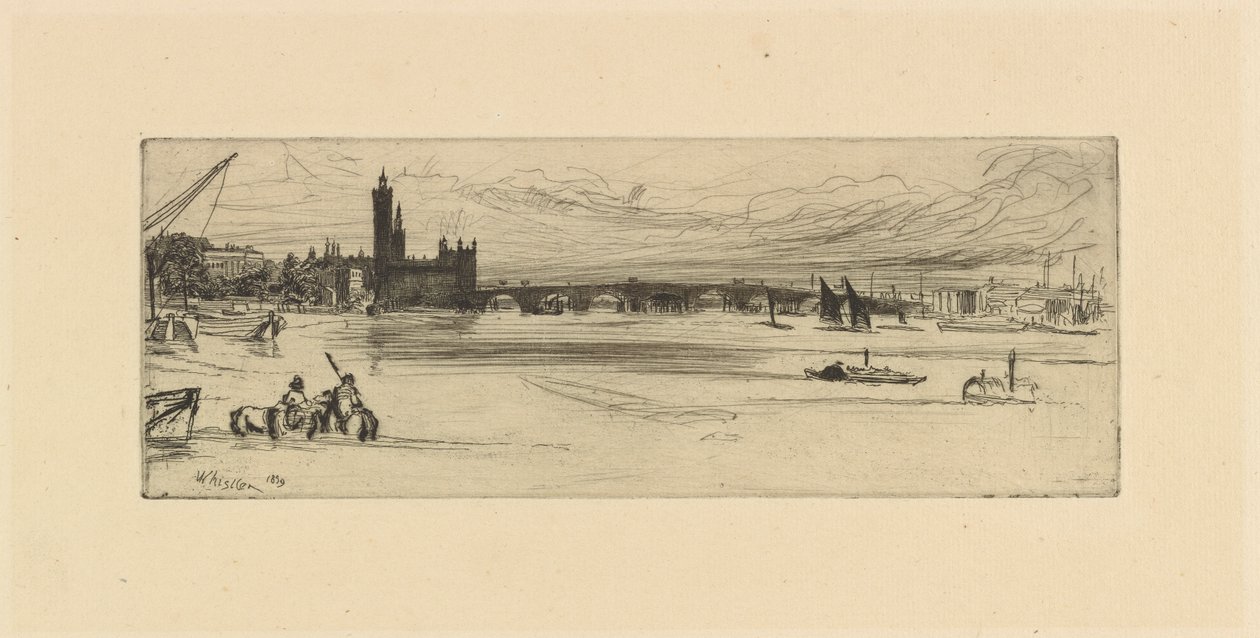Stary Most Westminsterski autorstwa James Abbott McNeill Whistler