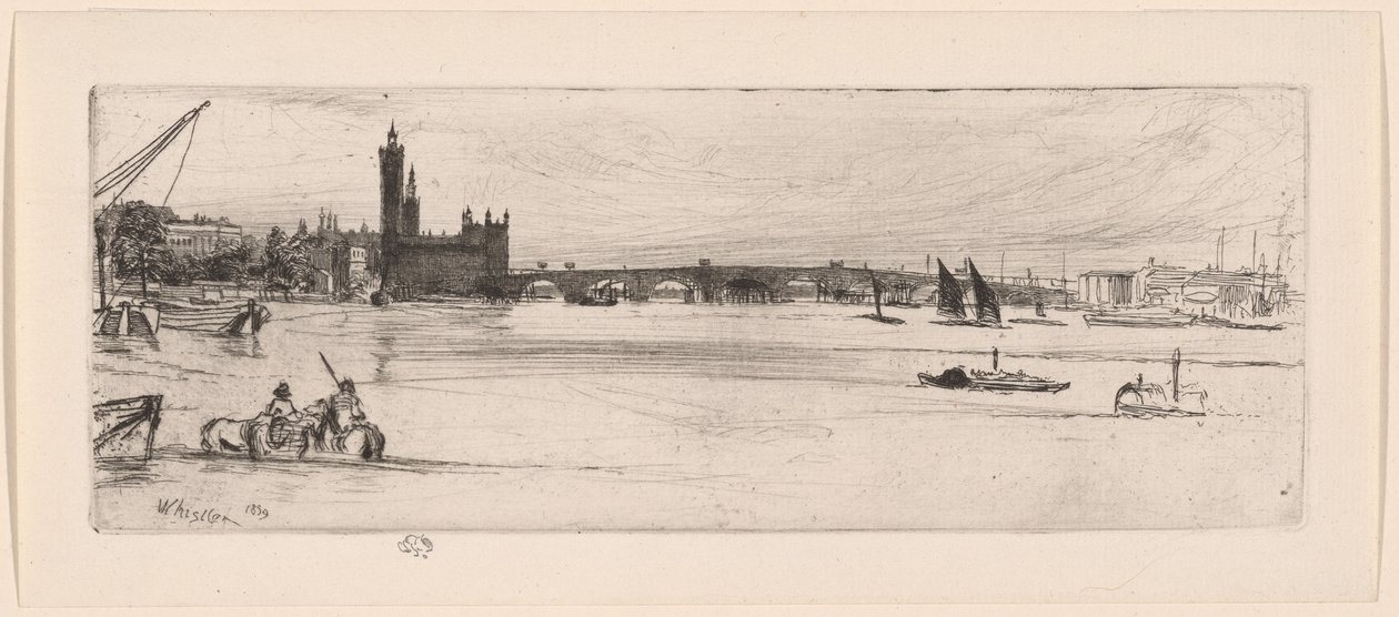 Stary Most Westminsterski autorstwa James Abbott McNeill Whistler