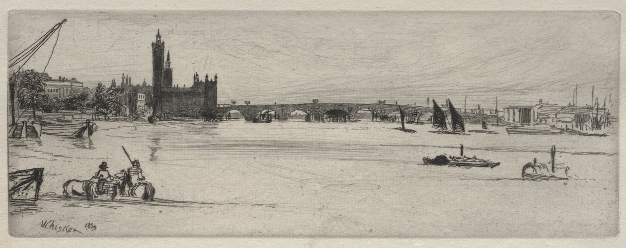 Stary Most Westminster autorstwa James McNeill Whistler