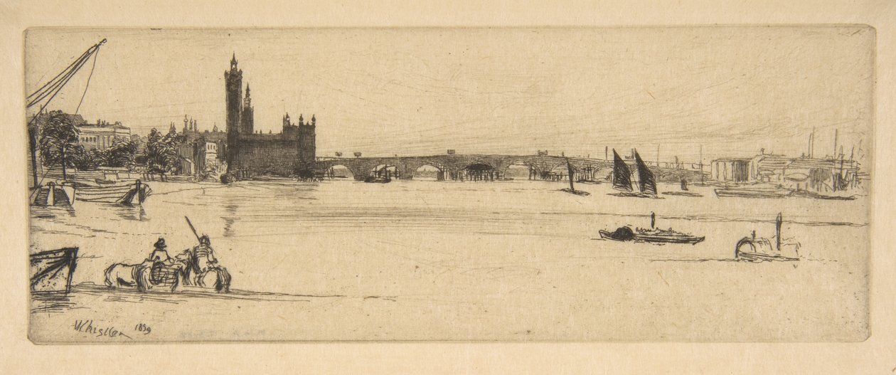 Stary Most Westminster autorstwa James McNeill Whistler