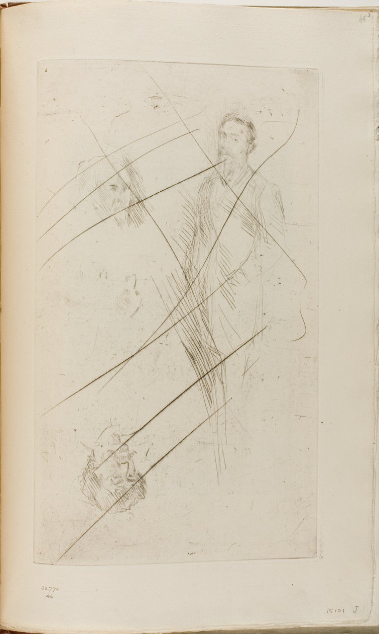 Szkice portretowe, w tym F.R. Leyland i Whistler autorstwa James Abbott McNeill Whistler