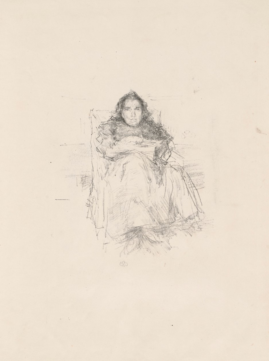 Studium portretowe: Pani Philip, nr 3 (recto) Studium portretowe: Geneviève Mallarmé (verso) autorstwa James McNeill Whistler